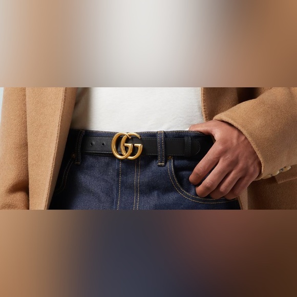 Gucci Other - Gucci Leather Belt with Double G Buckle for Men - Size Gucci 100